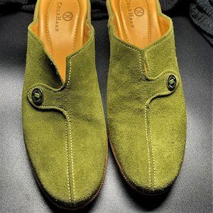 COLE HAAN - GREEN SUEDE MULES